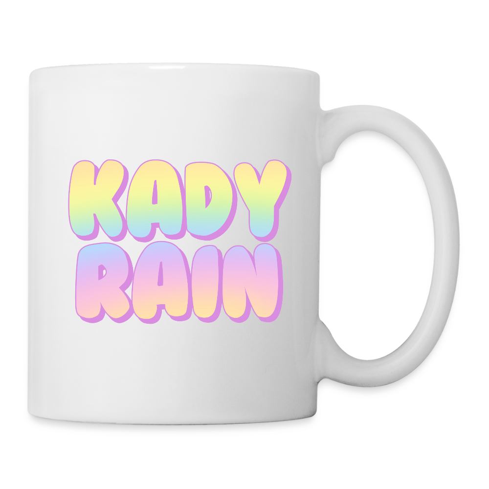 Kady Rain Rainbow Coffee/Tea Mug - white