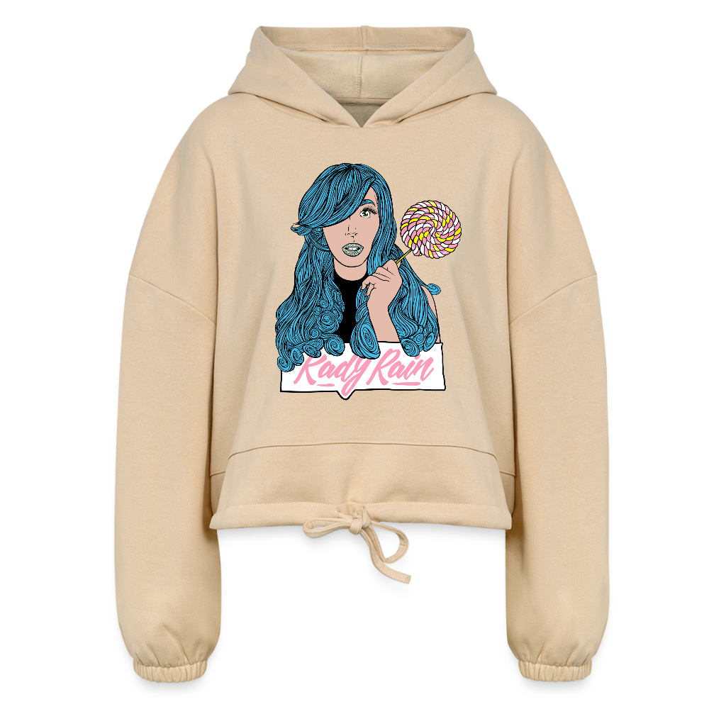 All I Ever Wanted Cartoon Women’s Cropped Hoodie - nude