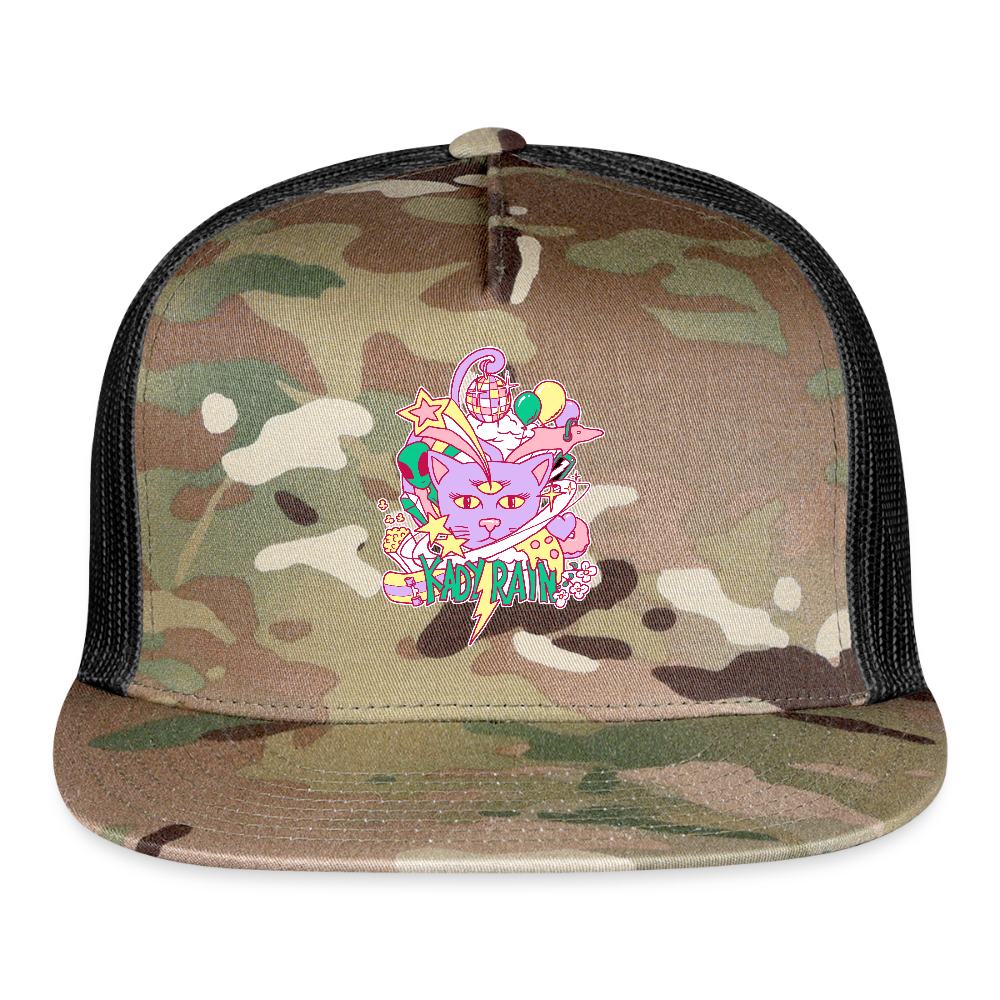 Space Cat Trucker Hat - MultiCam\black