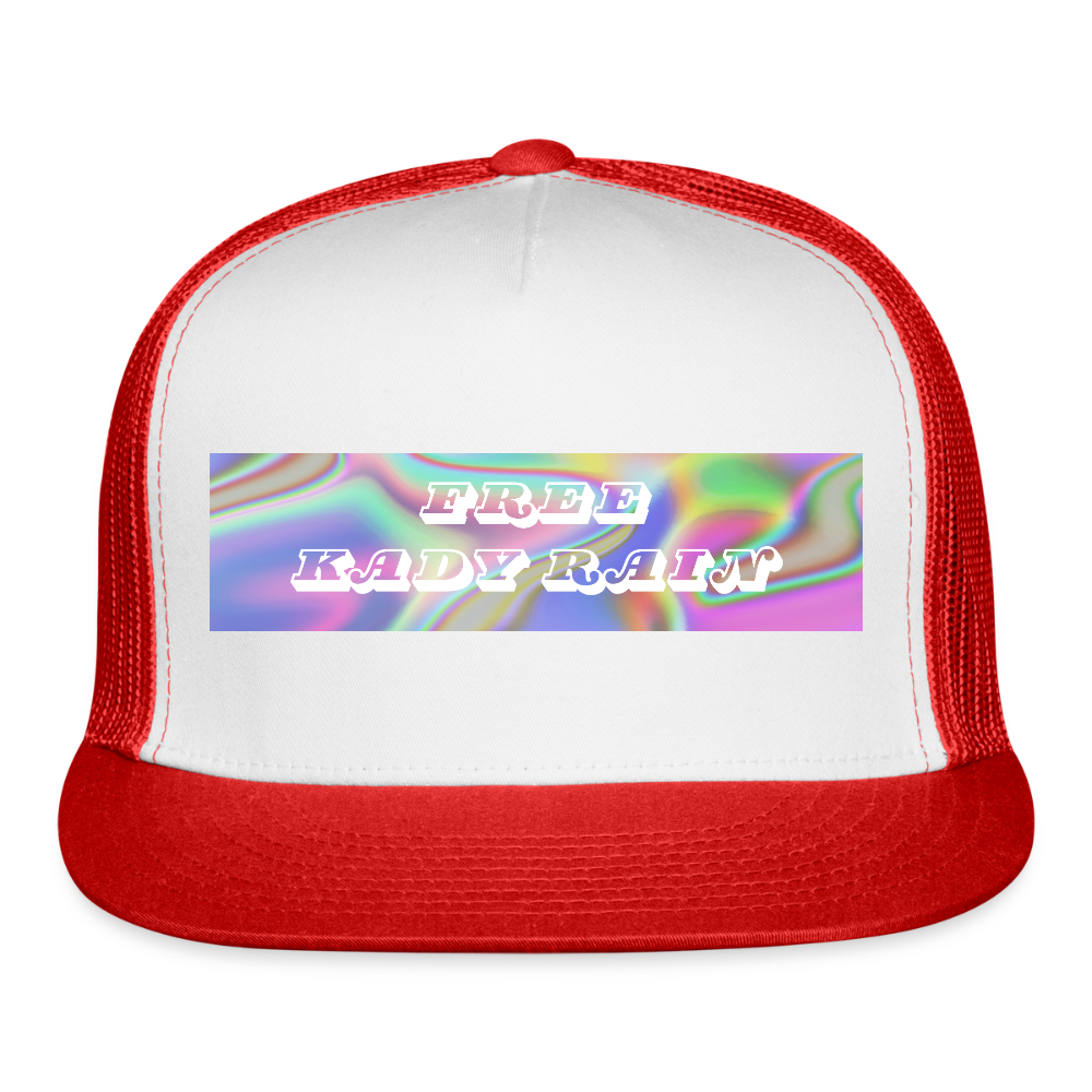 Free Kady Rain Trucker Hat - white/red