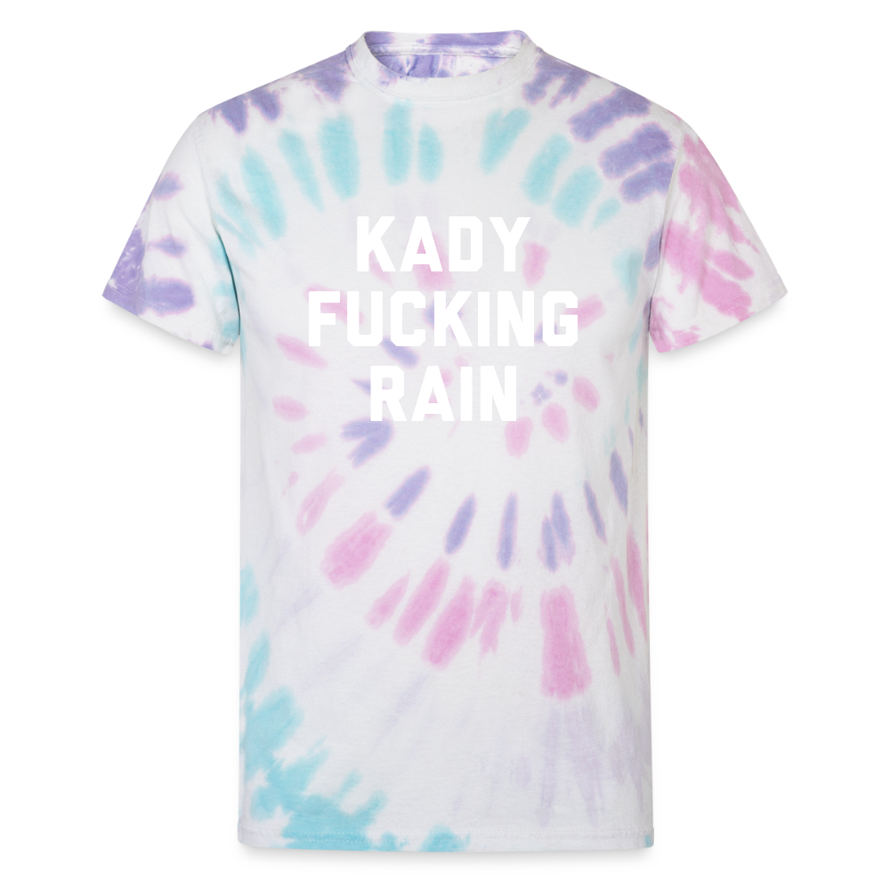 Kady F'ing Rain Unisex Tie Dye T-Shirt - Pastel Spiral