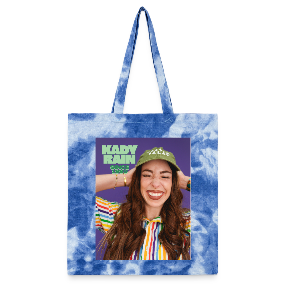 Kady Rain Since 1990 Tie Dye Tote Bag - cloudy blue