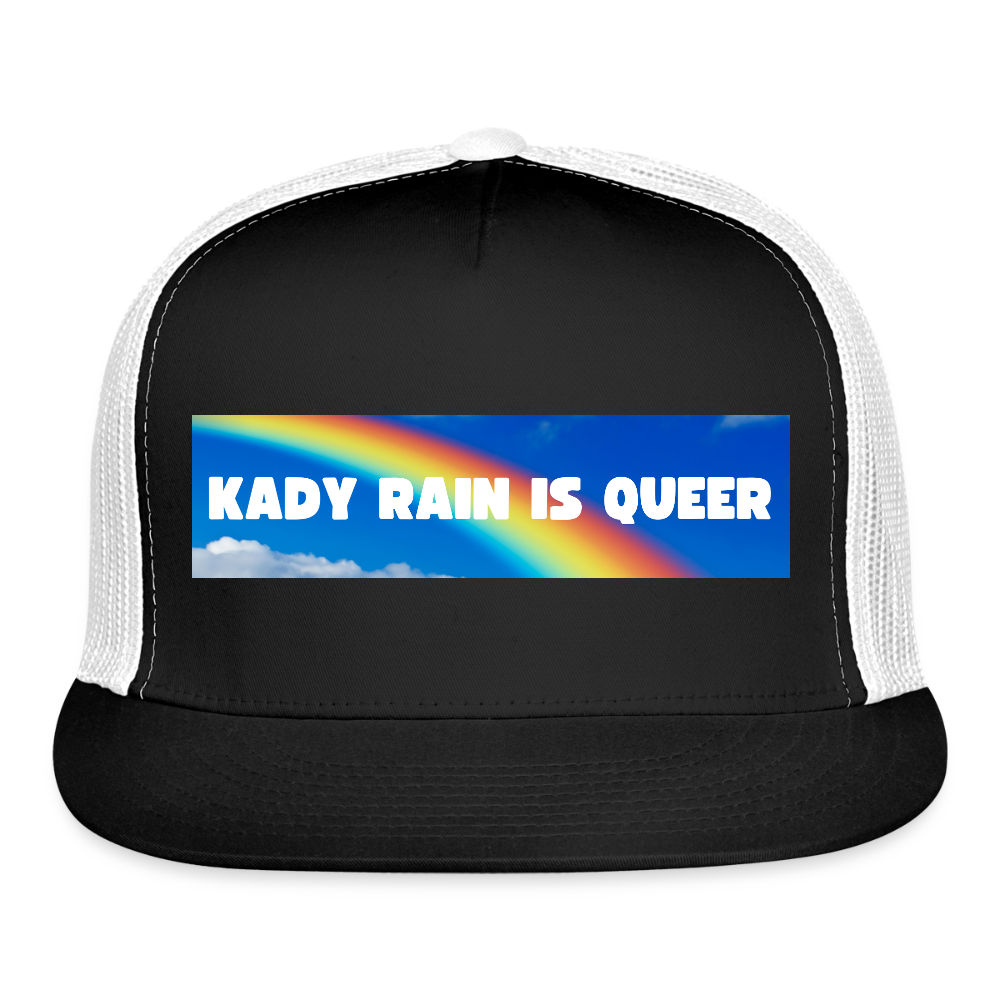 Kady Rain is Queer Trucker Hat - black/white