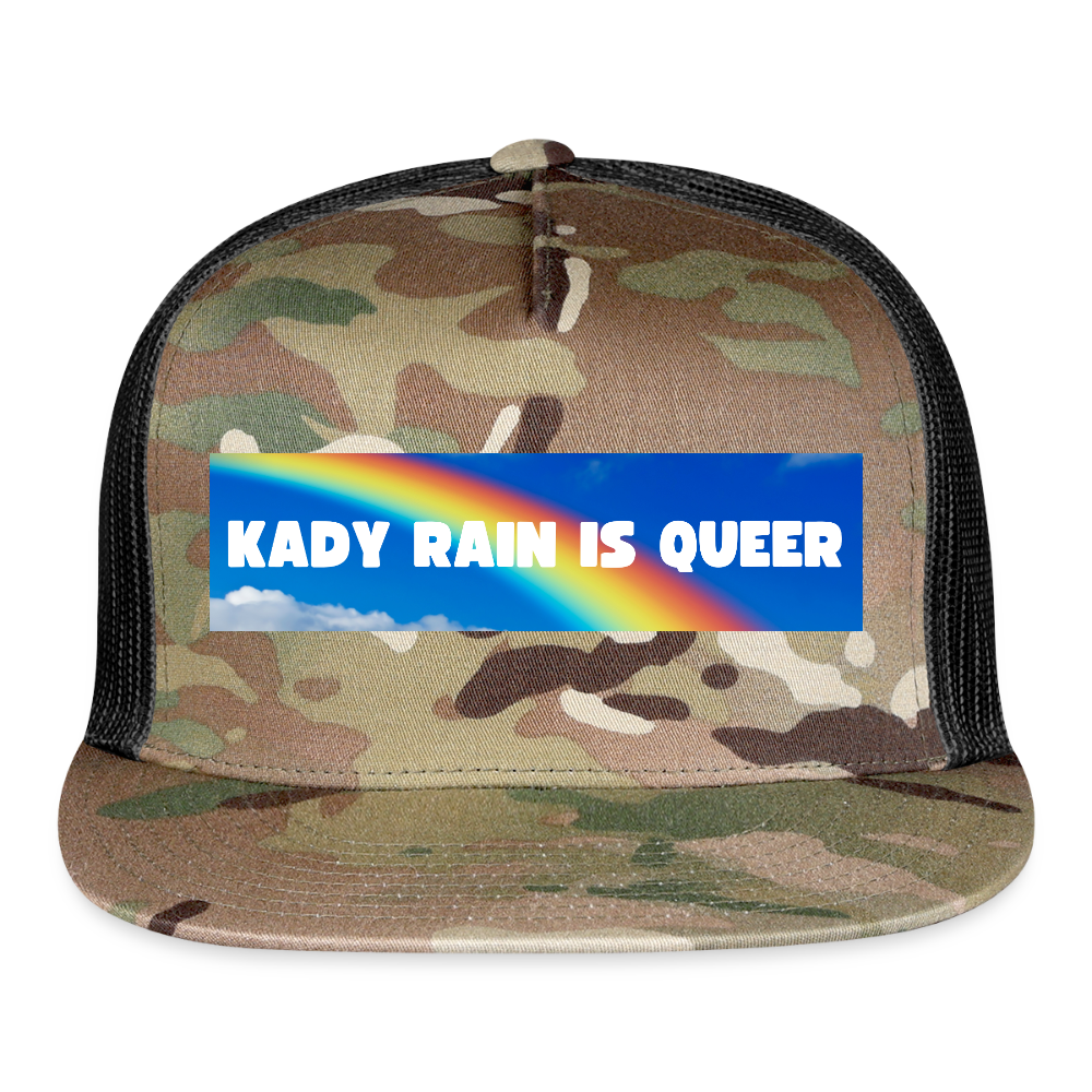 Kady Rain is Queer Trucker Hat - MultiCam\black