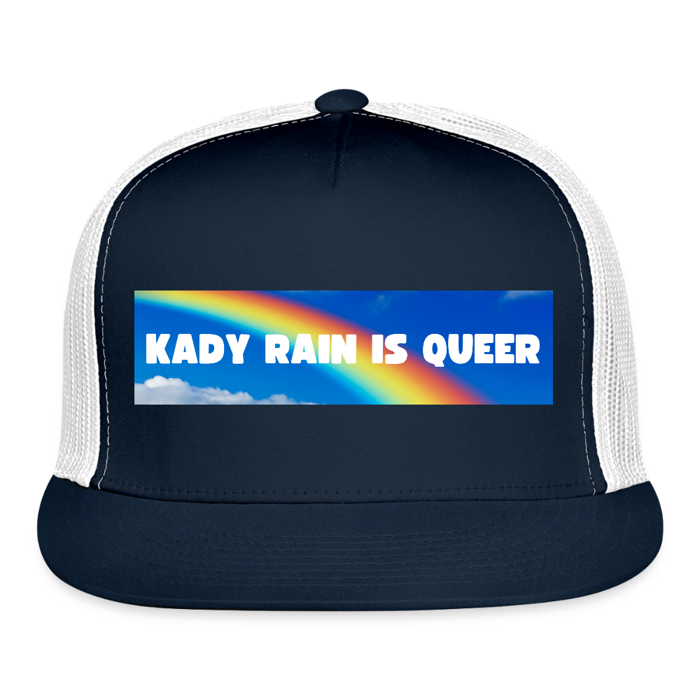 Kady Rain is Queer Trucker Hat - navy/white