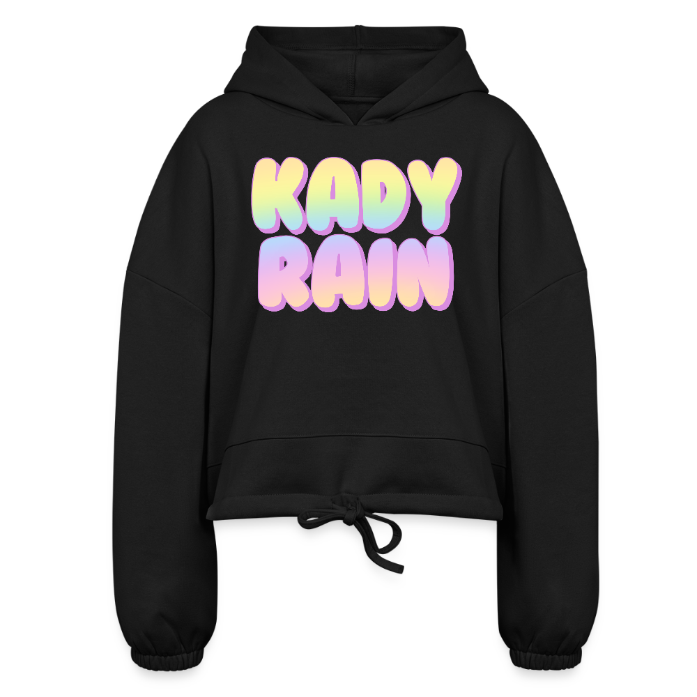 Kady Rain Rainbow Women’s Cropped Hoodie - black
