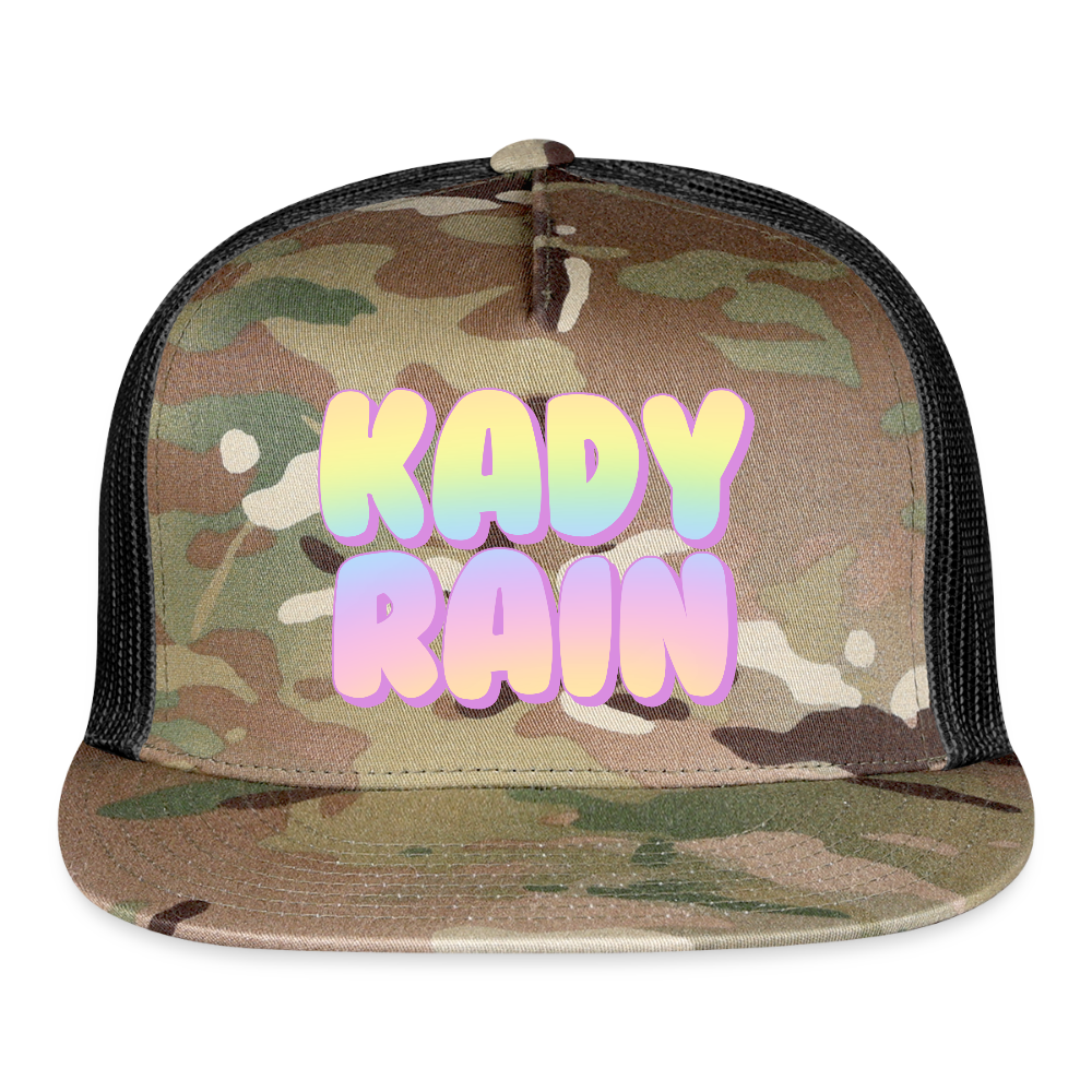 Kady Rain Rainbow Trucker Hat - MultiCam\black