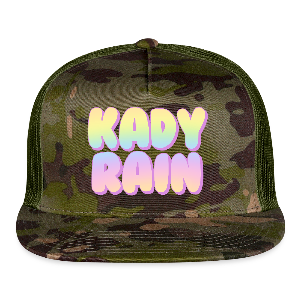 Kady Rain Rainbow Trucker Hat - MultiCam\green