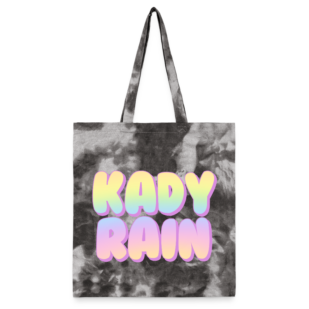 Kady Rain Rainbow Tie Dye Tote Bag - stormy ash