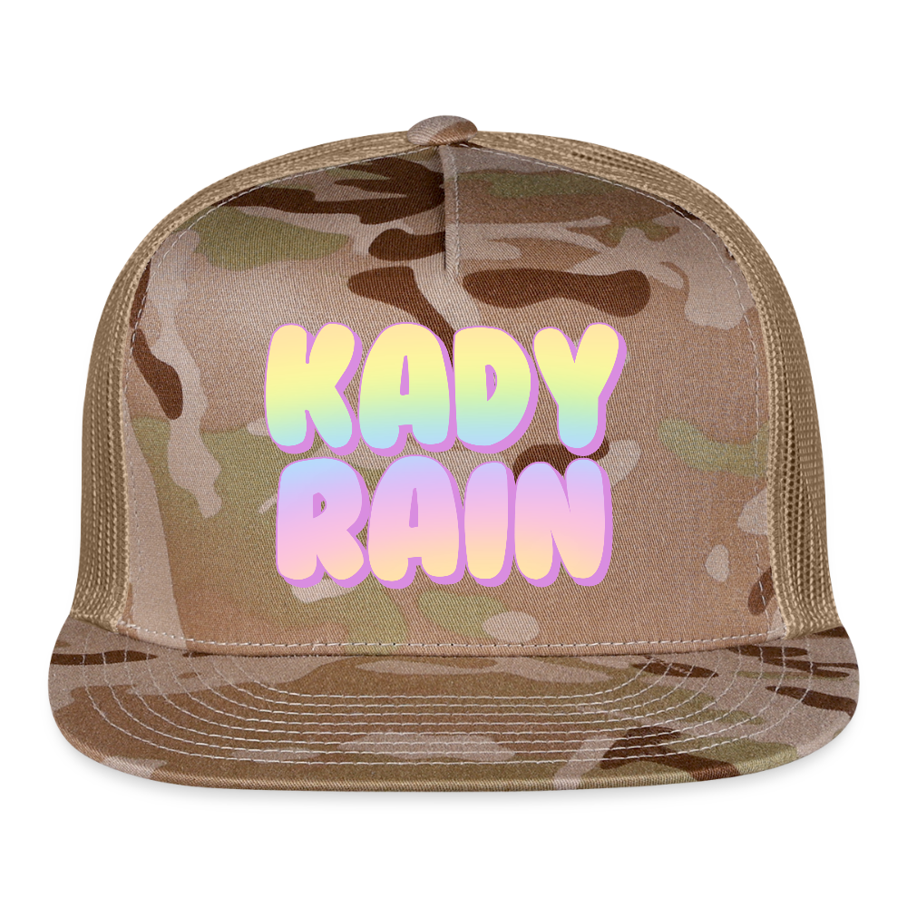 Kady Rain Rainbow Trucker Hat - MultiCam\tan