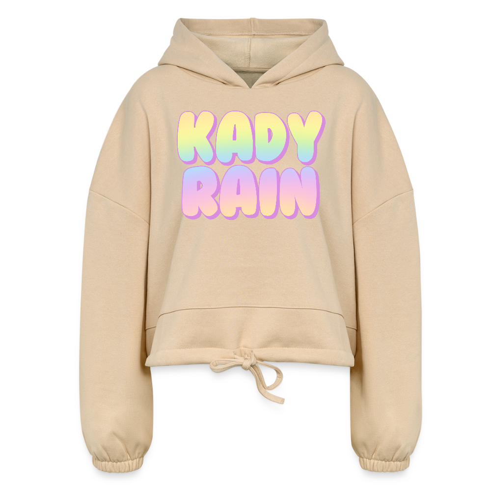 Kady Rain Rainbow Women’s Cropped Hoodie - nude