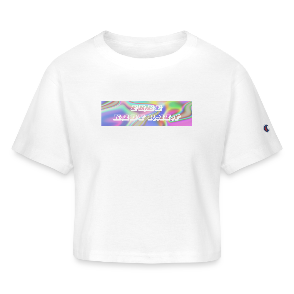 Free Kady Rain Champion Women’s Cropped T-Shirt - white