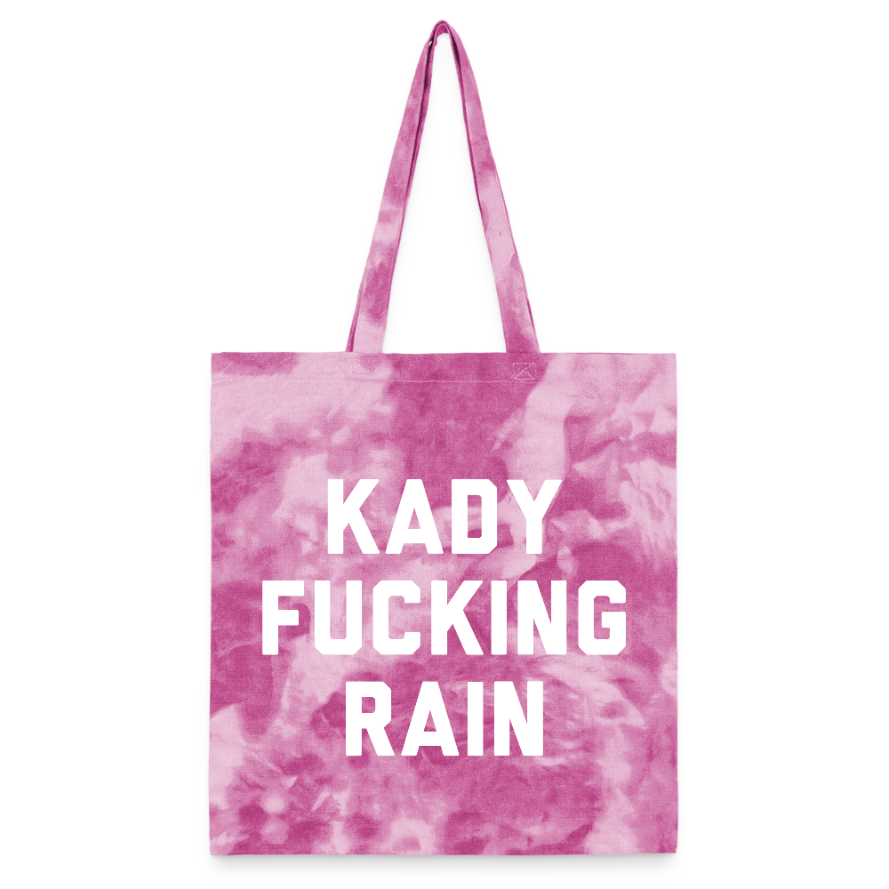 Kady F'ing Rain Tie Dye Tote Bag - pink lady