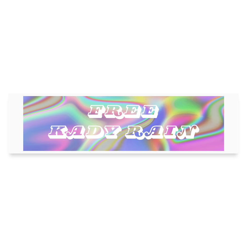 Free Kady Rain Bumper Sticker - white matte