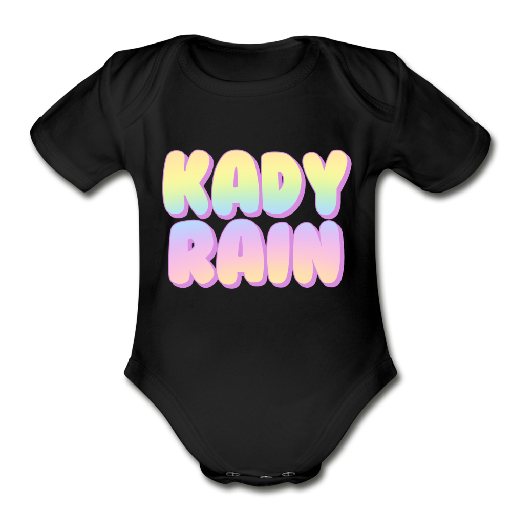 Organic Short Sleeve Baby Bodysuit - black