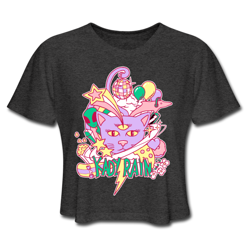 Women's Cropped T-Shirt - deep heather