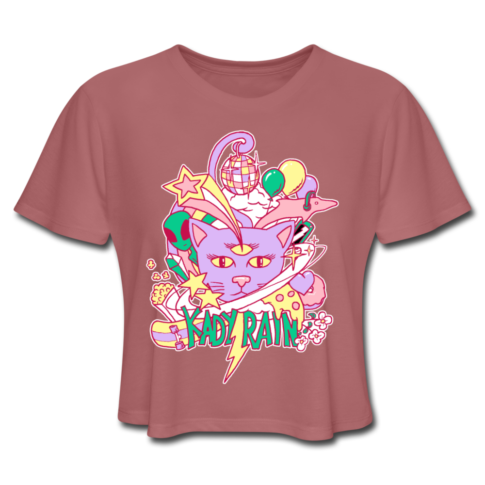 Women's Cropped T-Shirt - mauve