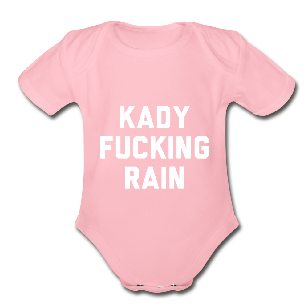 Organic Short Sleeve Baby Bodysuit - light pink