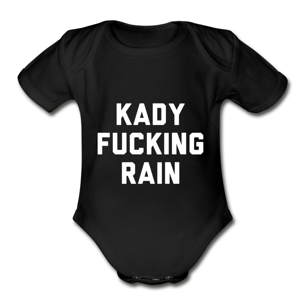 Organic Short Sleeve Baby Bodysuit - black