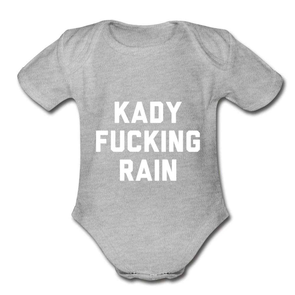 Organic Short Sleeve Baby Bodysuit - heather grey