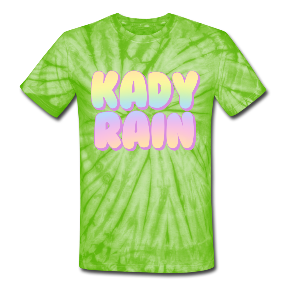 Unisex Tie Dye T-Shirt - spider lime green