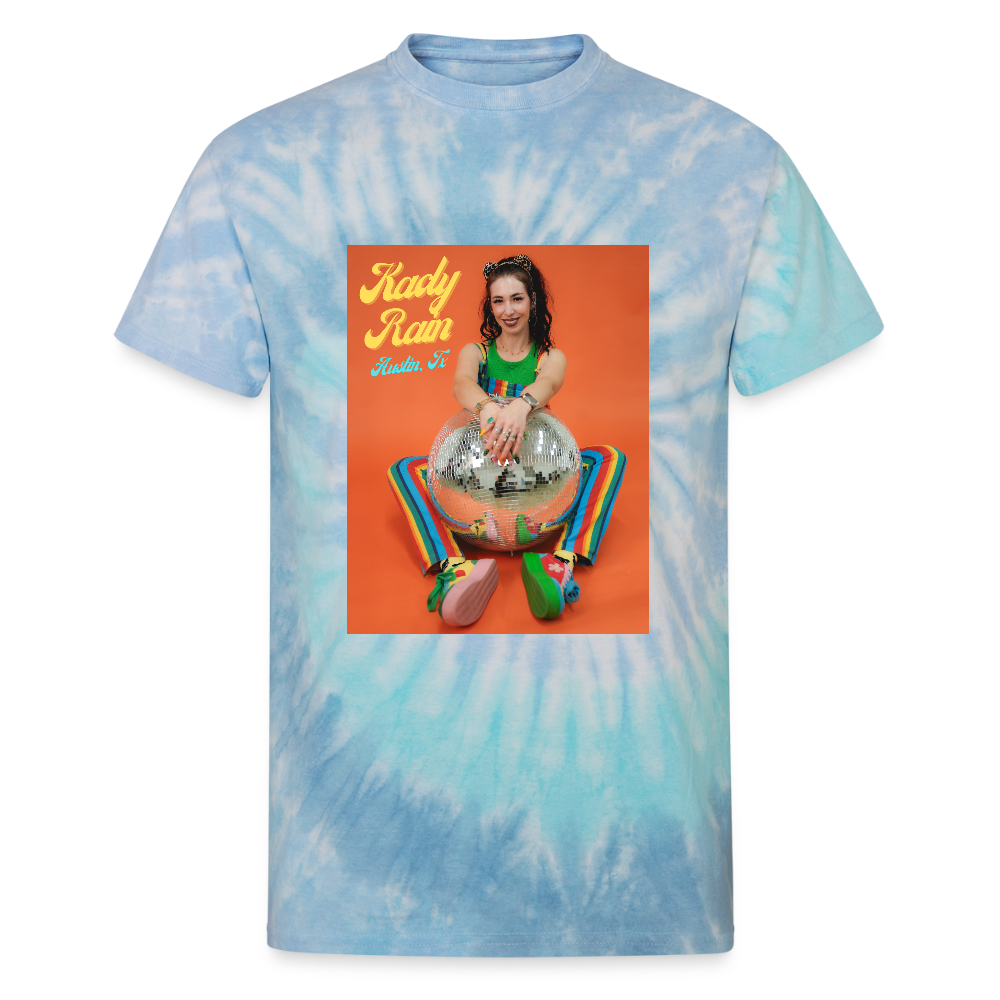 Kady Rain Austin TX Unisex Tie Dye T-Shirt - blue lagoon