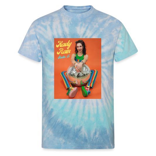 Kady Rain Austin TX Unisex Tie Dye T-Shirt - blue lagoon
