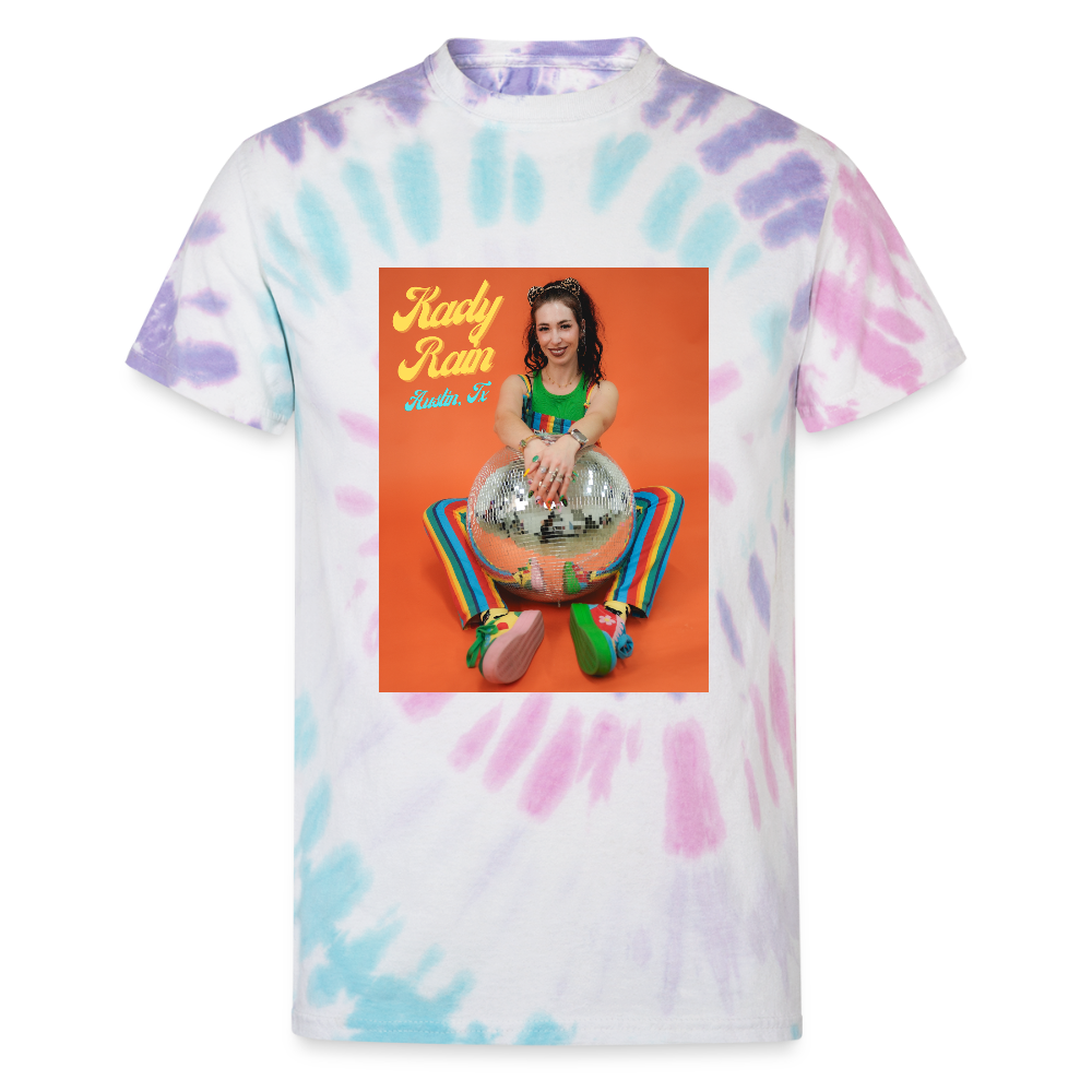 Kady Rain Austin TX Unisex Tie Dye T-Shirt - Pastel Spiral