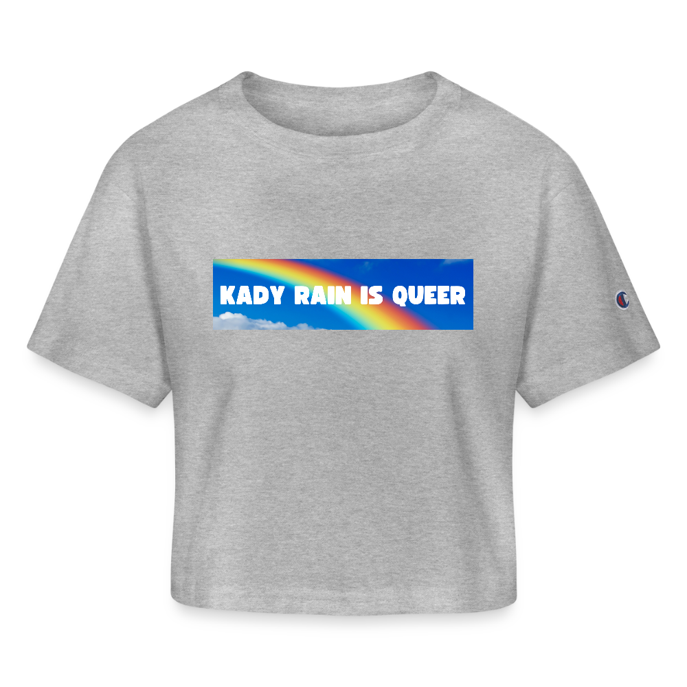 Champion Women’s Cropped T-Shirt - heather gray