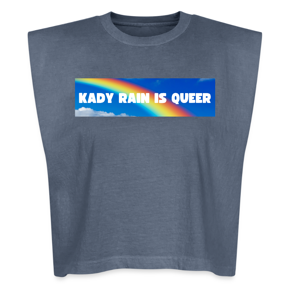 Kady Rain is Queer American Apparel Women's Garment Dyed Muscle Tank - faded navy