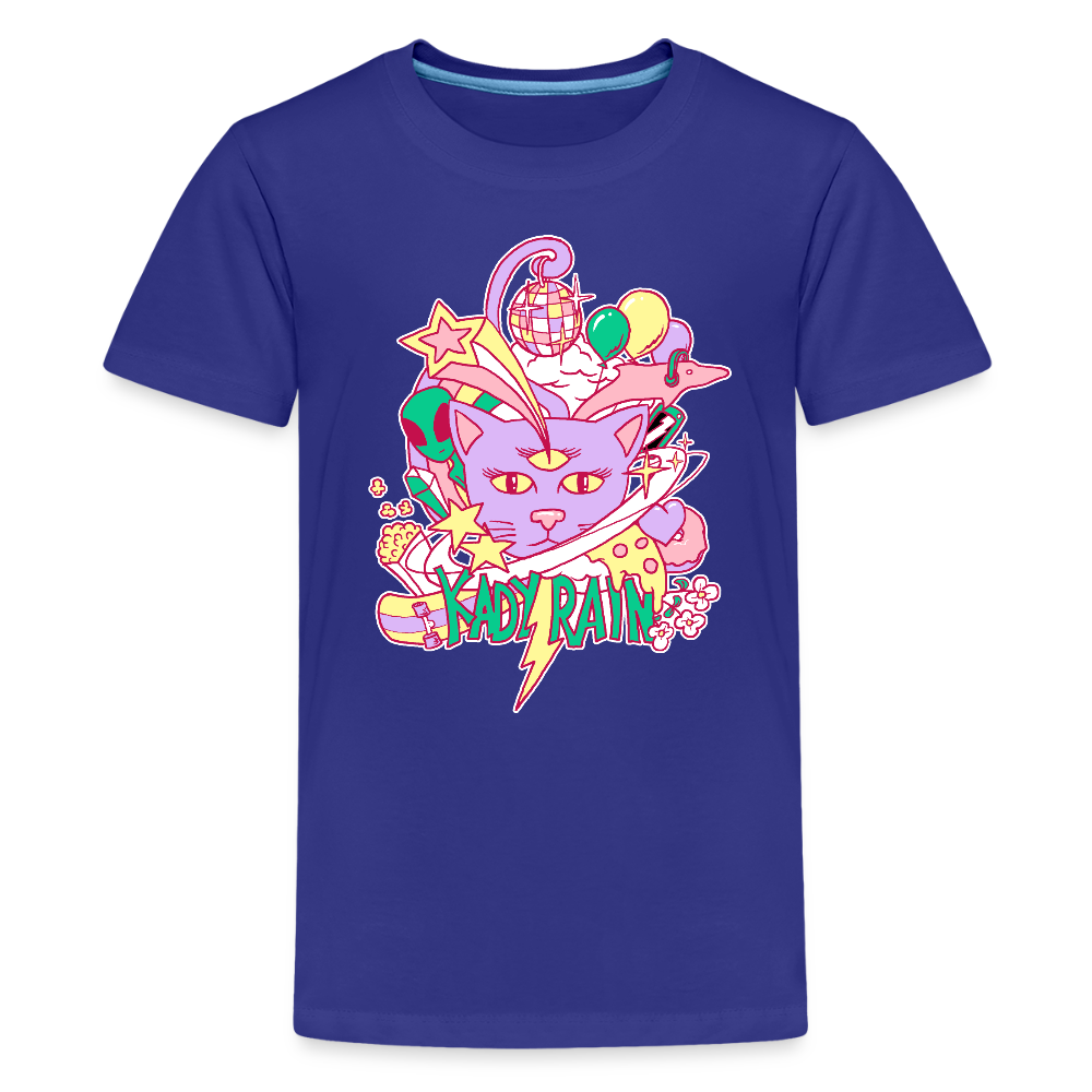 Kady Rain Space Cat Kids' Premium T-Shirt - royal blue