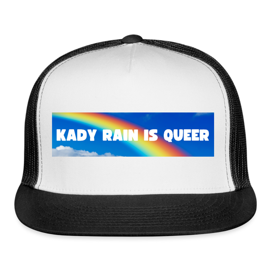 Kady Rain is Queer Trucker Hat - white/black