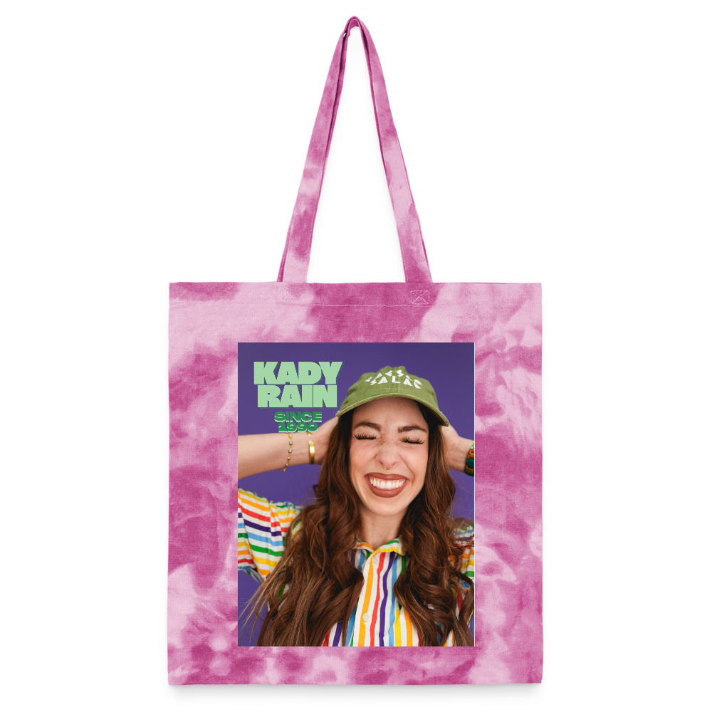 Kady Rain Since 1990 Tie Dye Tote Bag - pink lady