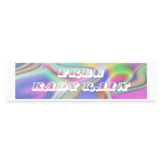 Free Kady Rain Bumper Sticker - white matte
