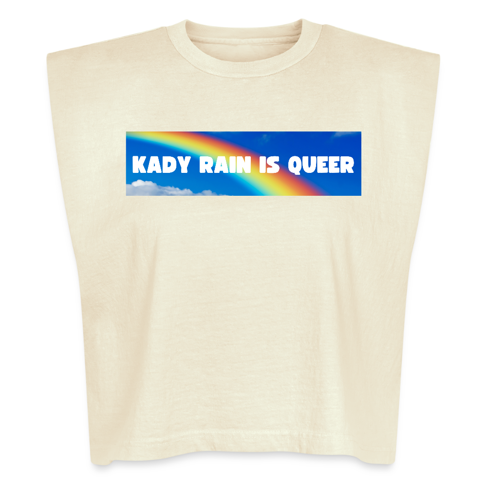 Kady Rain is Queer American Apparel Women's Garment Dyed Muscle Tank - faded cream