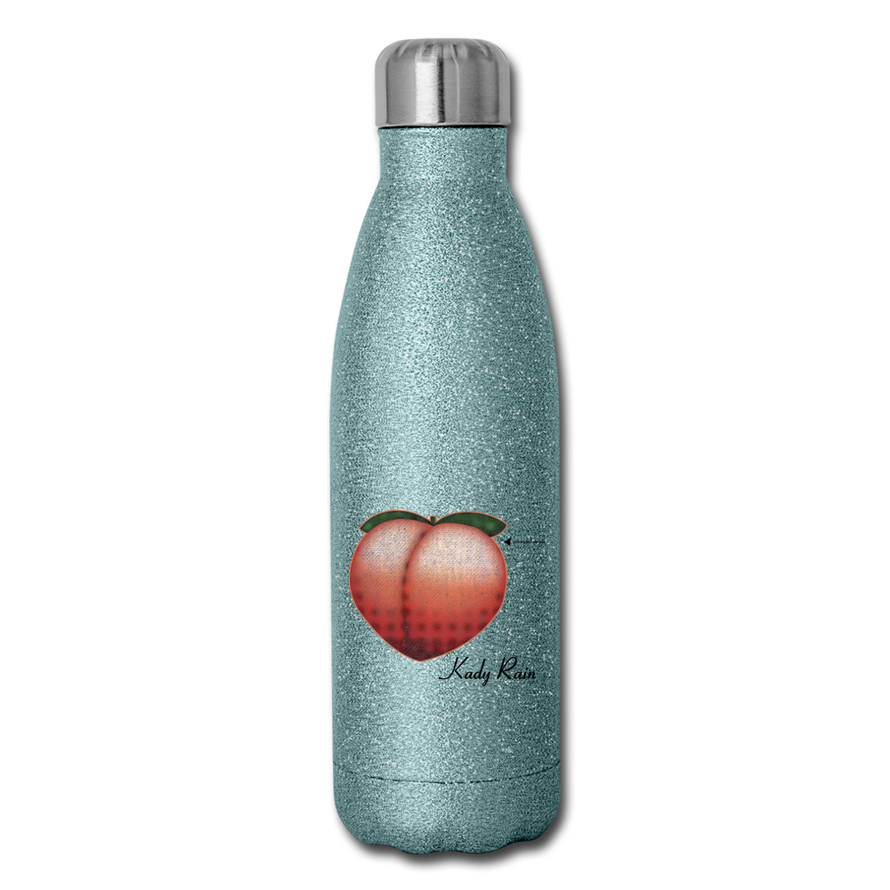 Insulated Stainless Steel Water Bottle - turquoise glitter