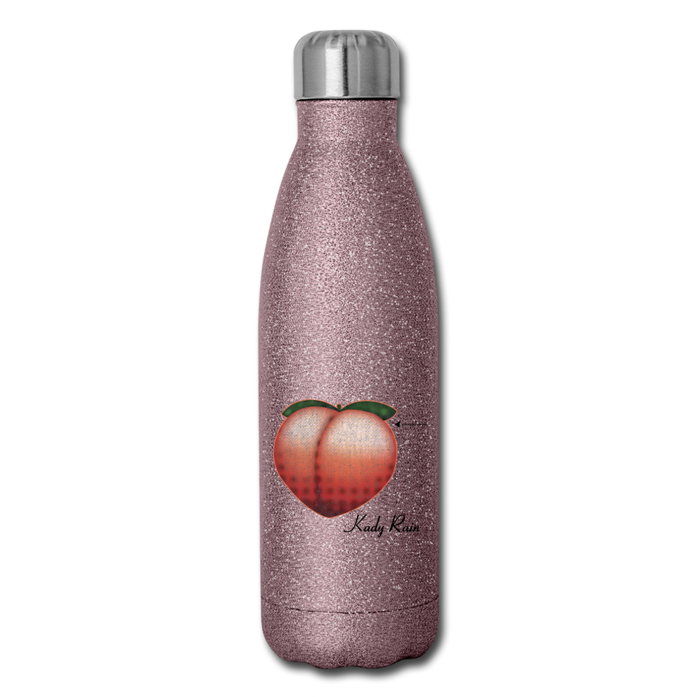 Insulated Stainless Steel Water Bottle - pink glitter