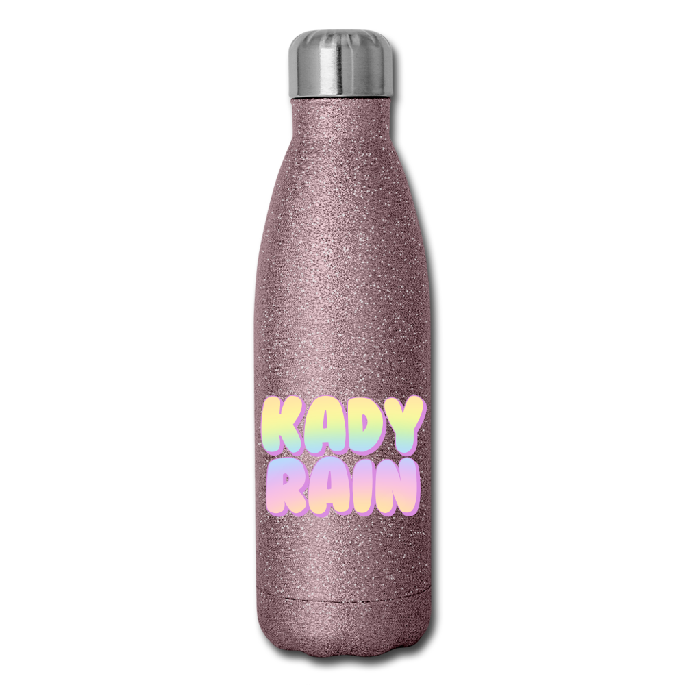 Insulated Stainless Steel Water Bottle - pink glitter