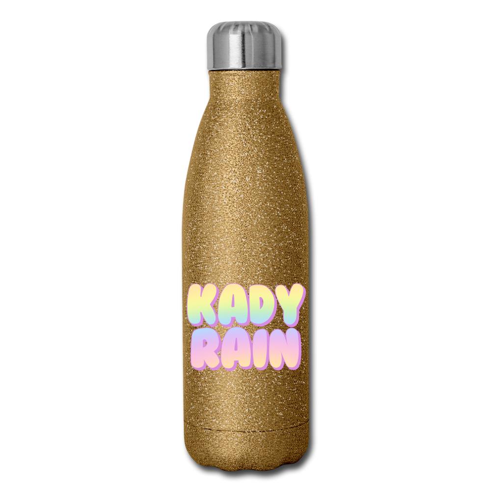 Insulated Stainless Steel Water Bottle - gold glitter
