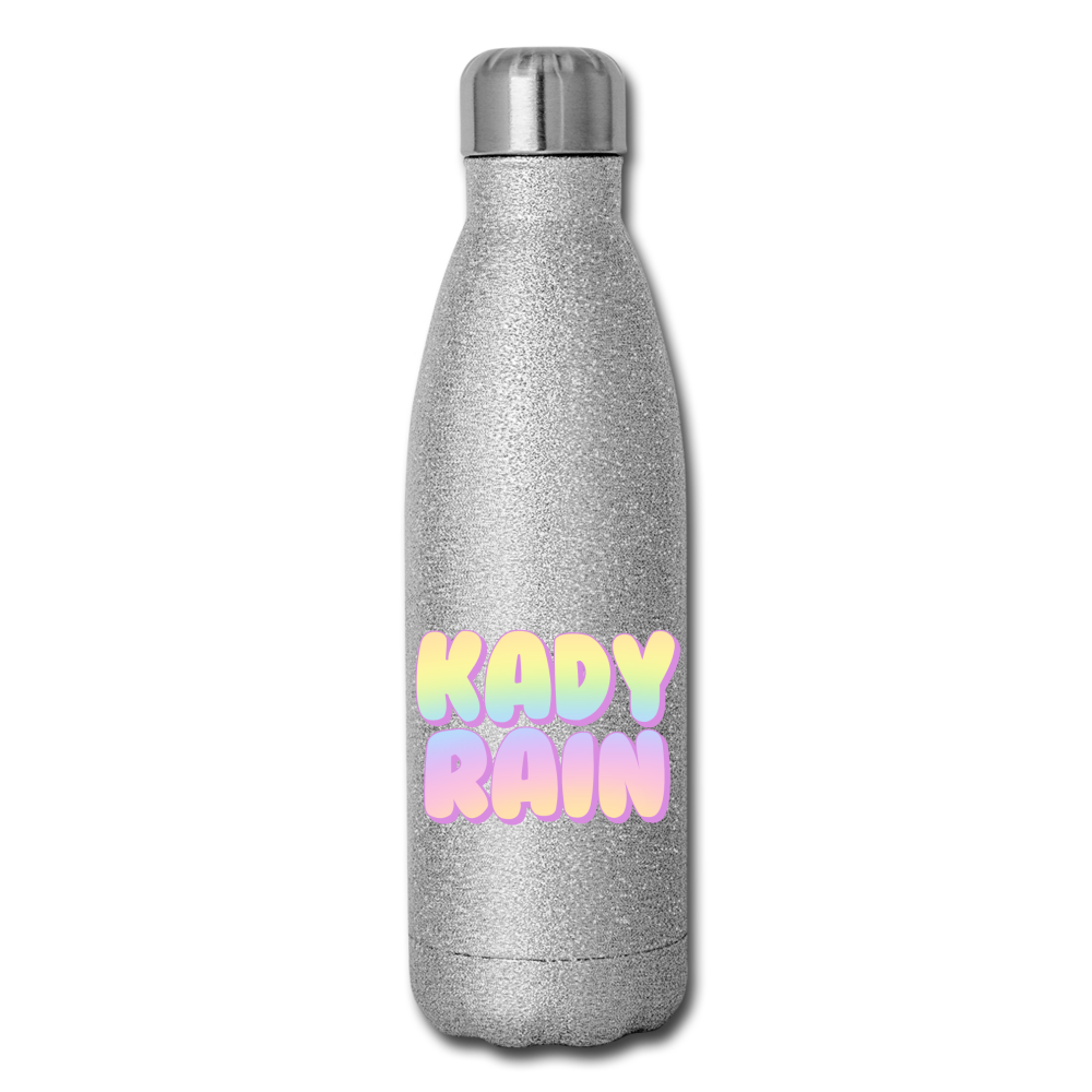 Insulated Stainless Steel Water Bottle - silver glitter