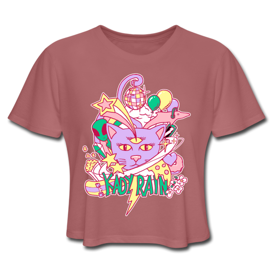 Women's Cropped T-Shirt - mauve
