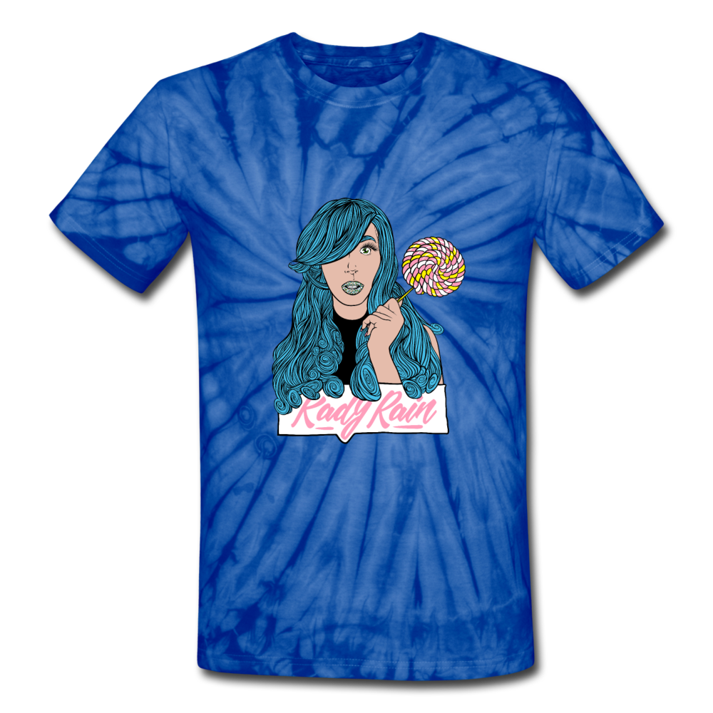 Unisex Tie Dye T-Shirt - spider blue