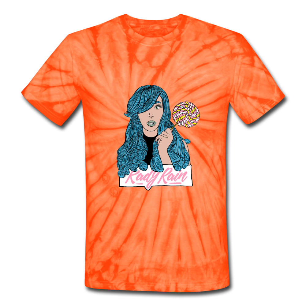 Unisex Tie Dye T-Shirt - spider orange