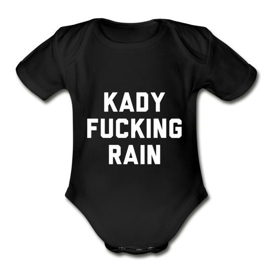 Organic Short Sleeve Baby Bodysuit - black