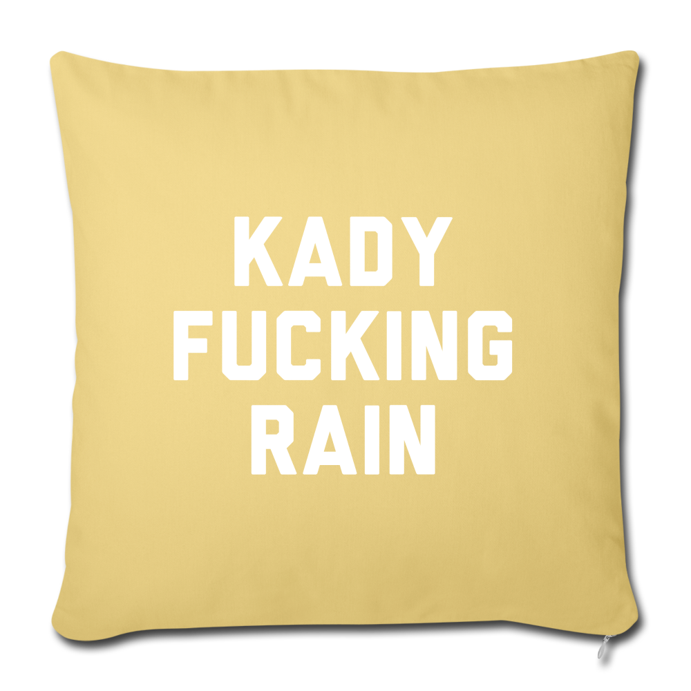 Throw Pillow Cover 18” x 18” - washed yellow