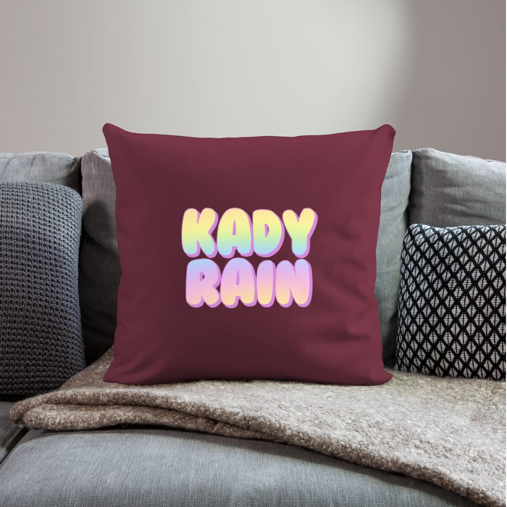 Throw Pillow Cover 18” x 18” - burgundy