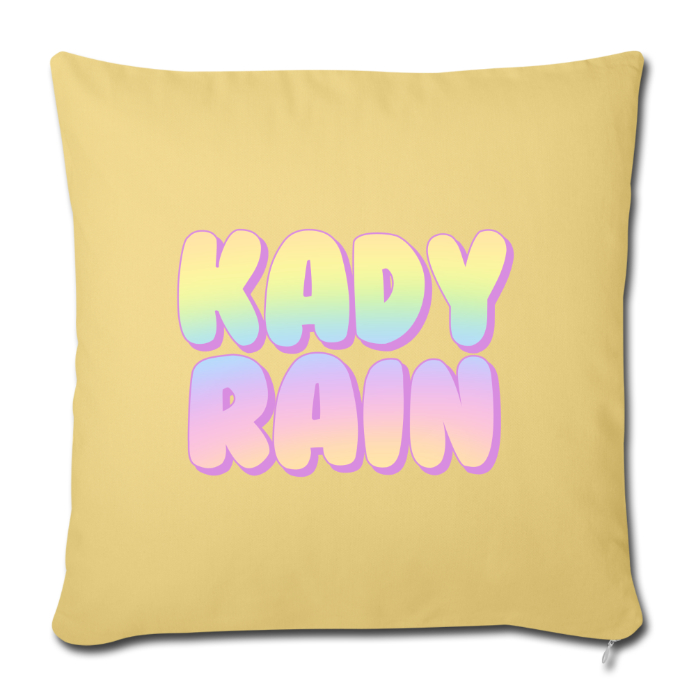 Throw Pillow Cover 18” x 18” - washed yellow